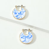 Blue and White Porcelain Earrings